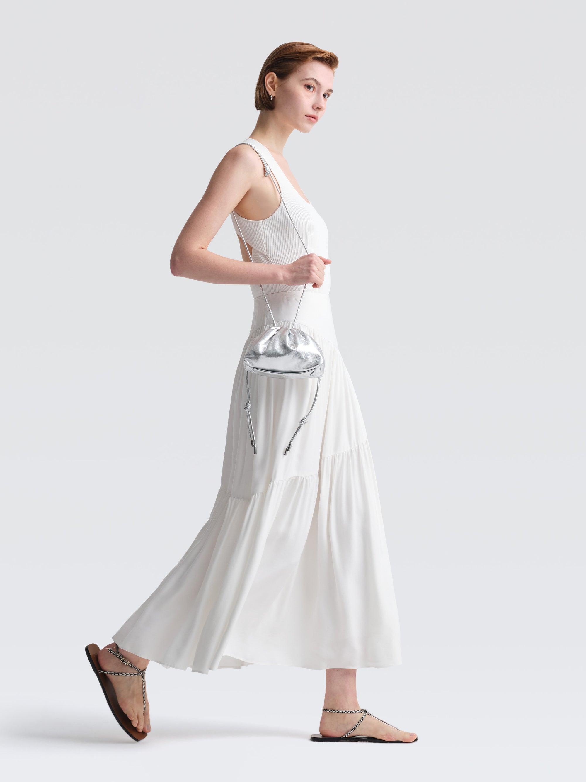 Mini Leather Pouf Bag