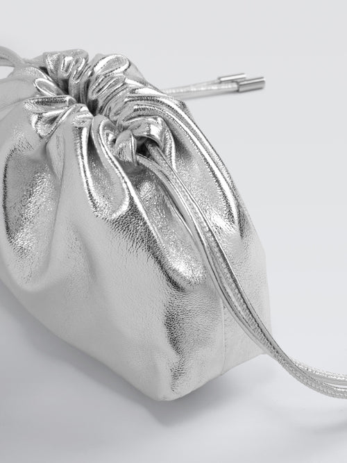 Mini Leather Pouf Bag