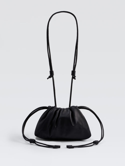 Mini Leather Pouf Bag