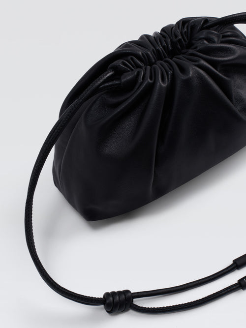 Mini Leather Pouf Bag