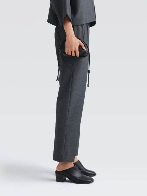 Mini Leather Pouf Bag