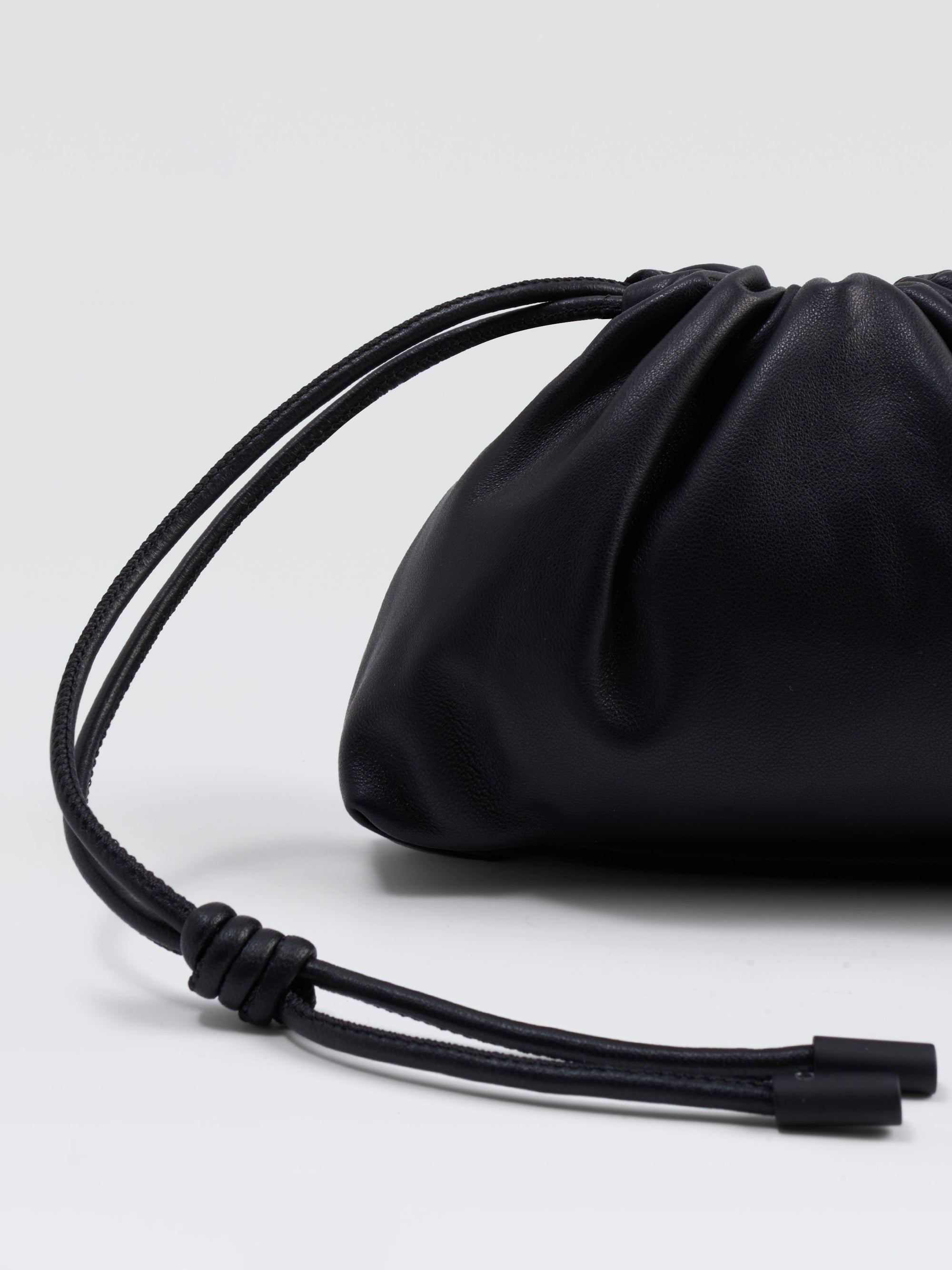 Mini Leather Pouf Bag