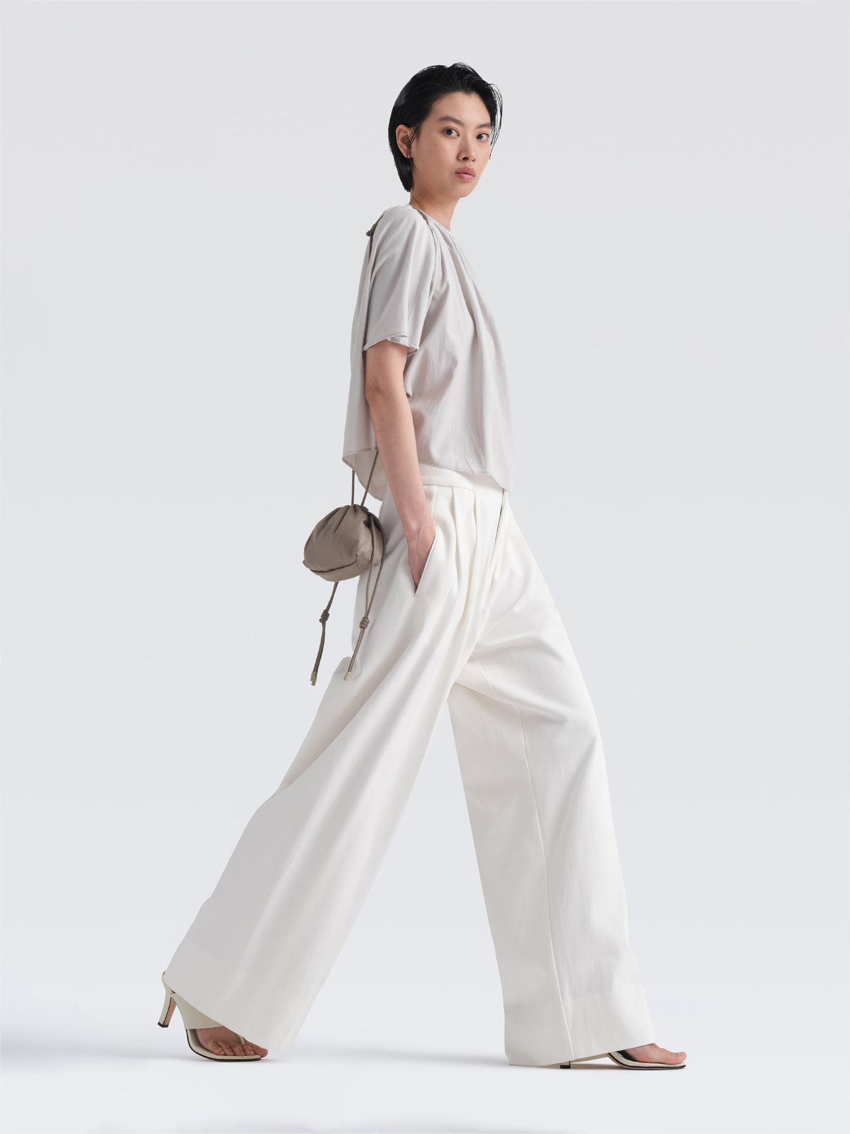 Mini Leather Pouf Bag