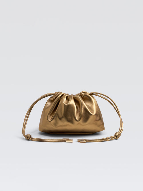 Mini Leather Pouf Bag