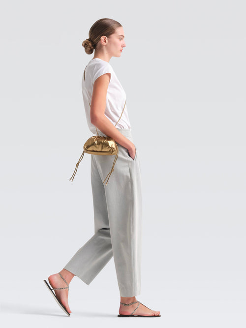 Mini Leather Pouf Bag