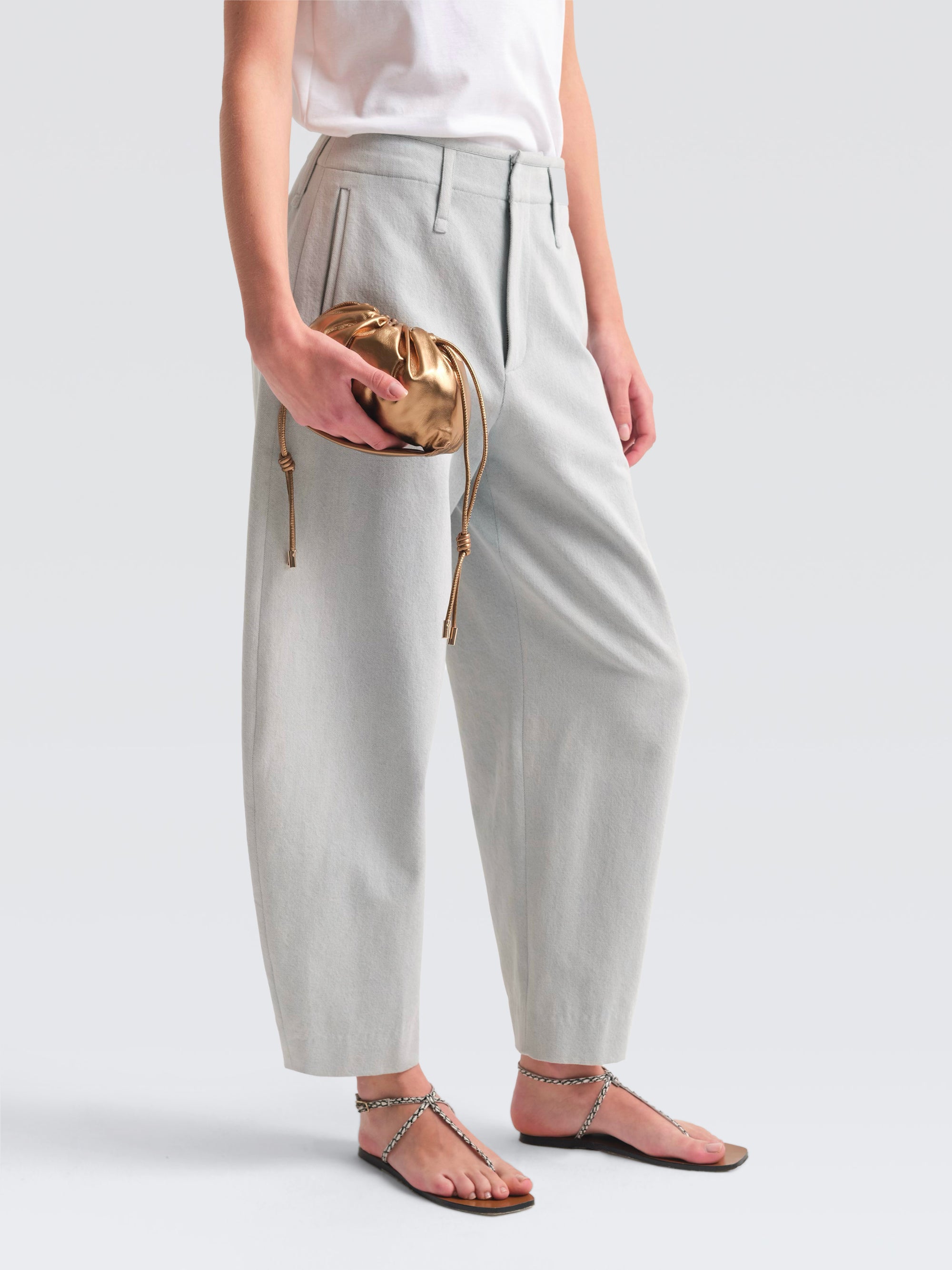 Mini Leather Pouf Bag