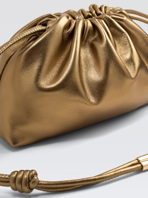 Mini Leather Pouf Bag