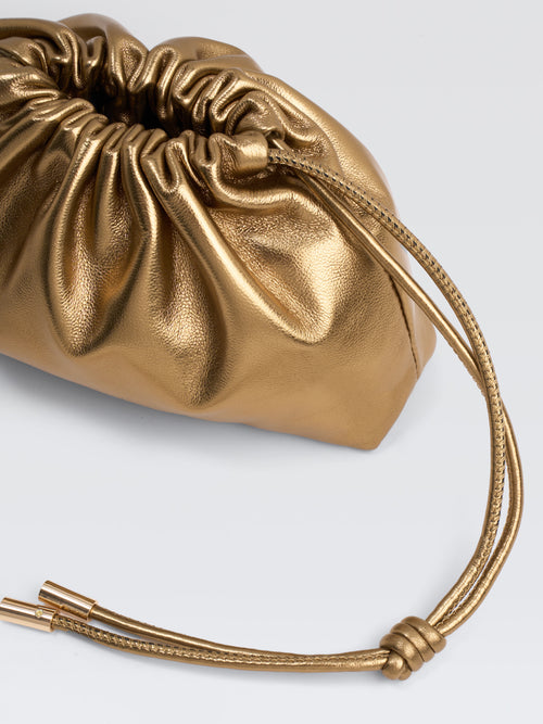 Mini Leather Pouf Bag