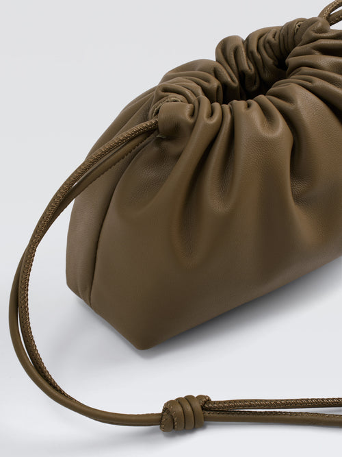 Mini Leather Pouf Bag