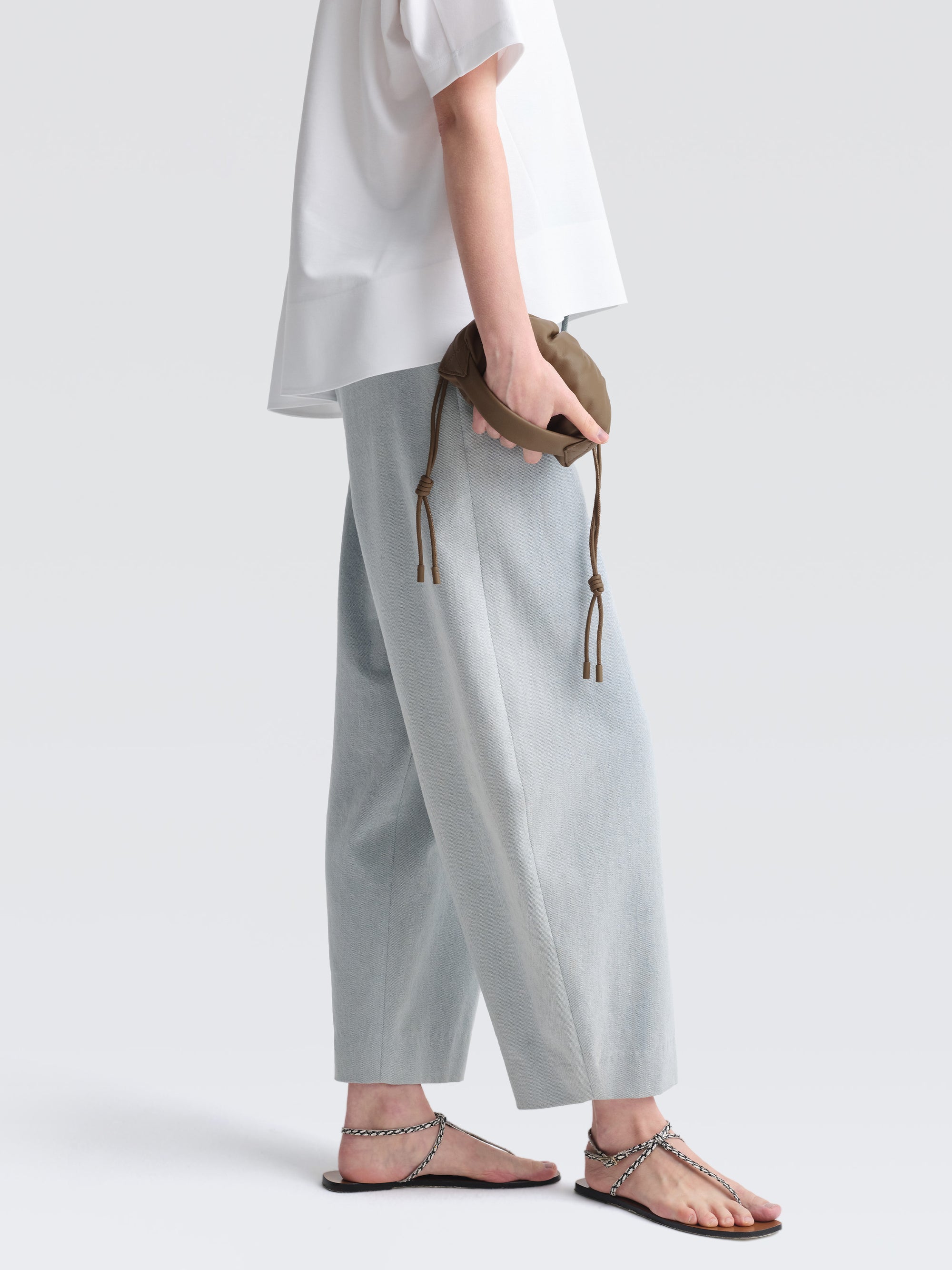 Mini Leather Pouf Bag