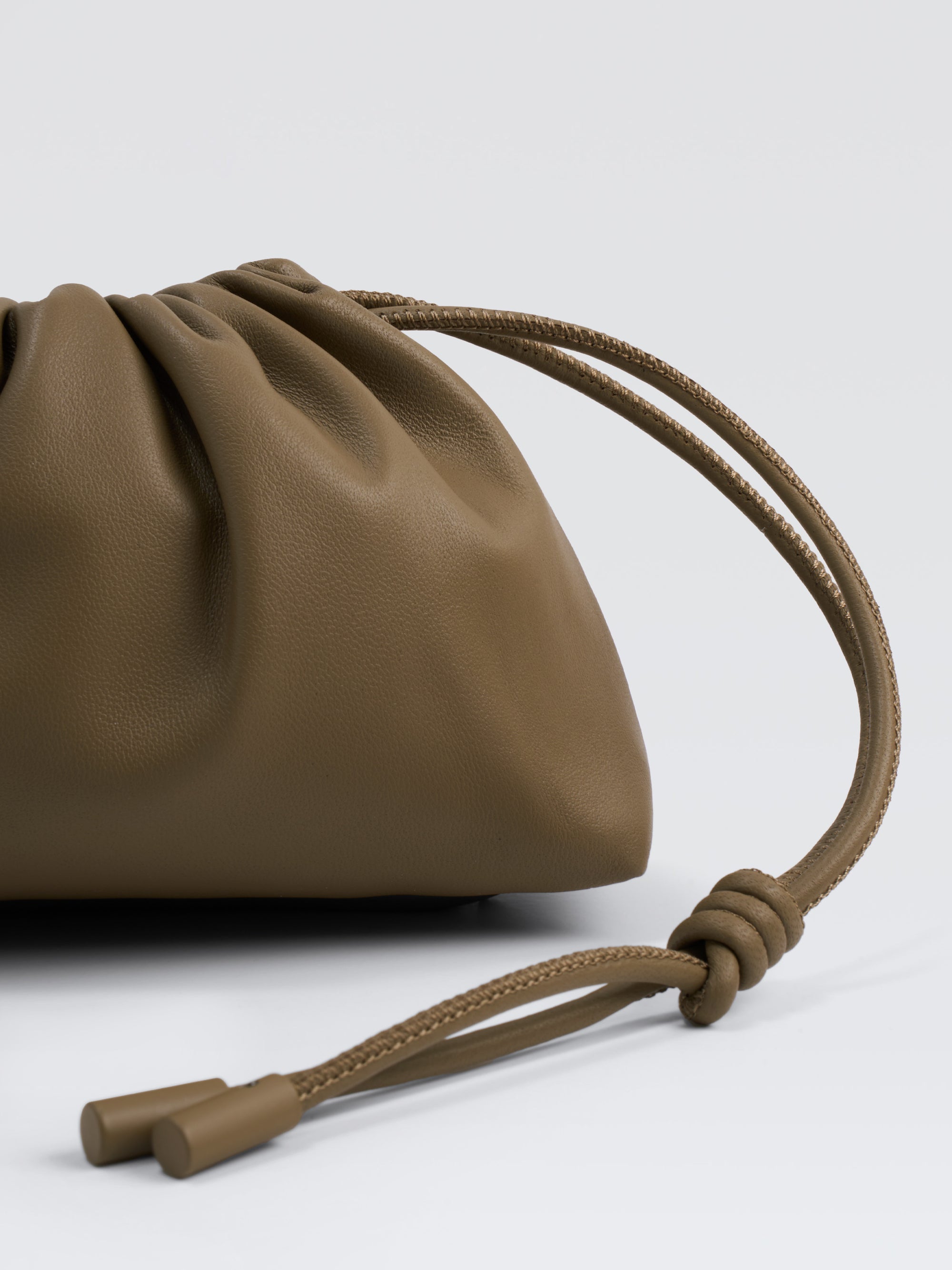 Mini Leather Pouf Bag