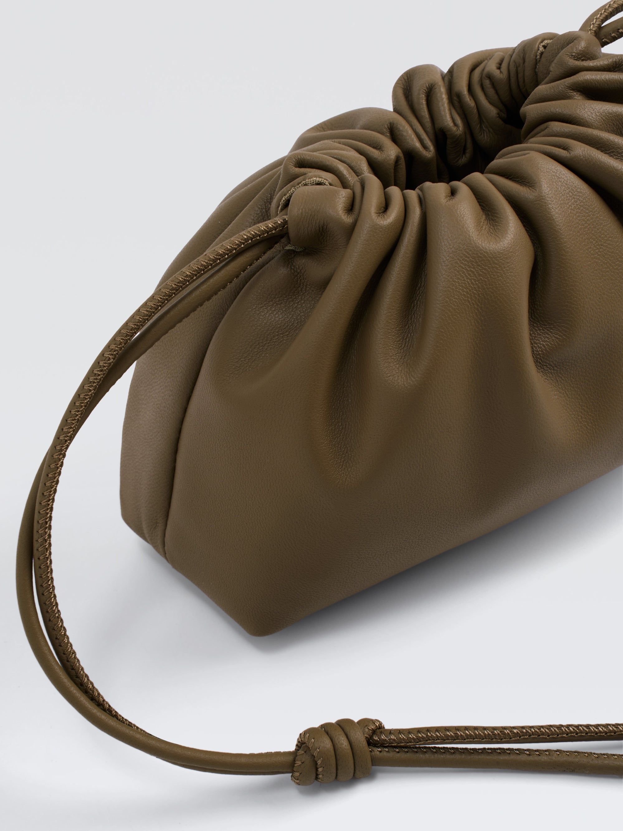 Mini Leather Pouf Bag