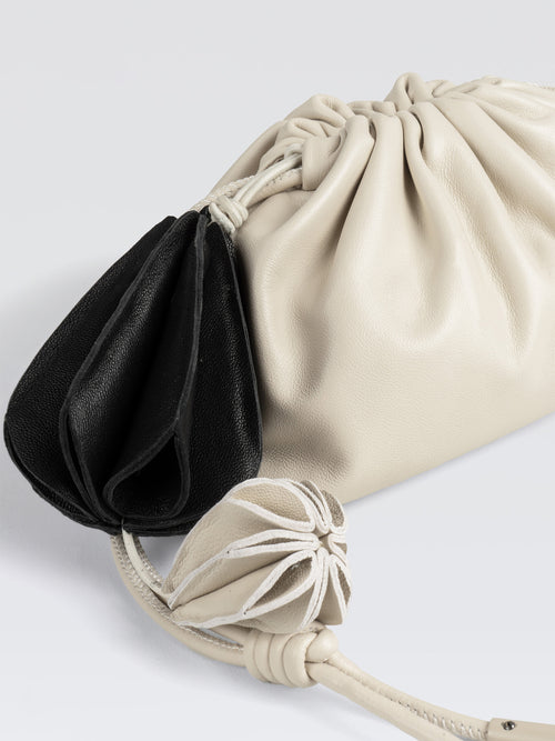 Mini Leather Pouf Bag w/ Charm