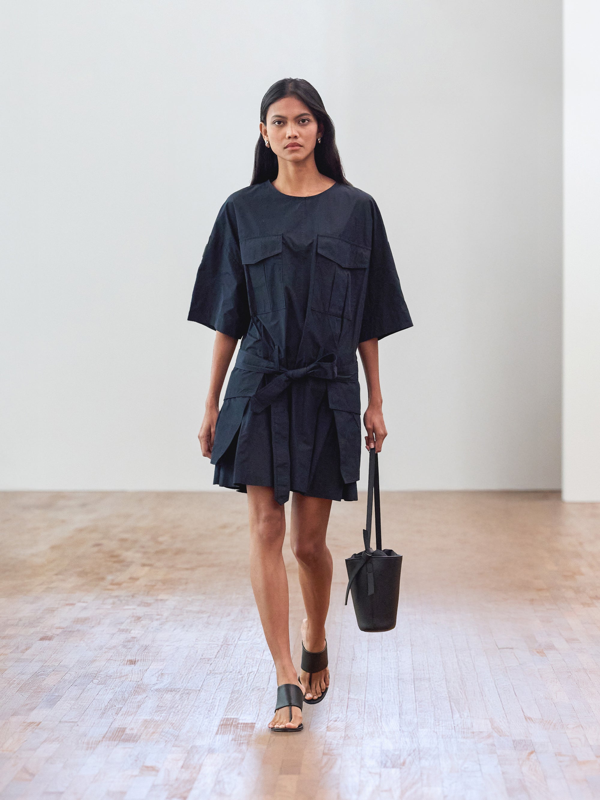 Mini Leather Bucket Bag