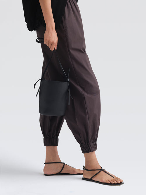 Mini Leather Bucket Bag