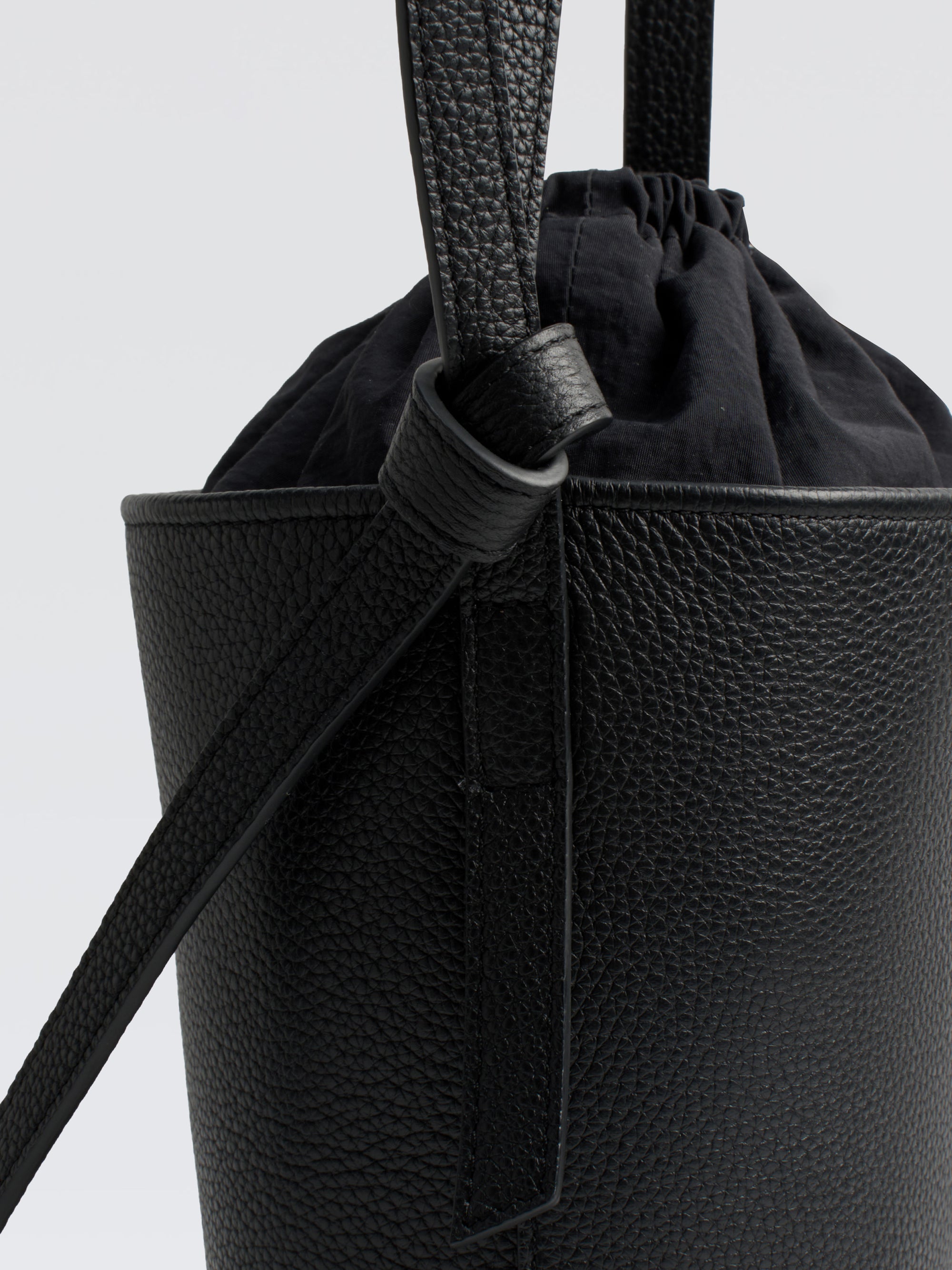 Mini Leather Bucket Bag