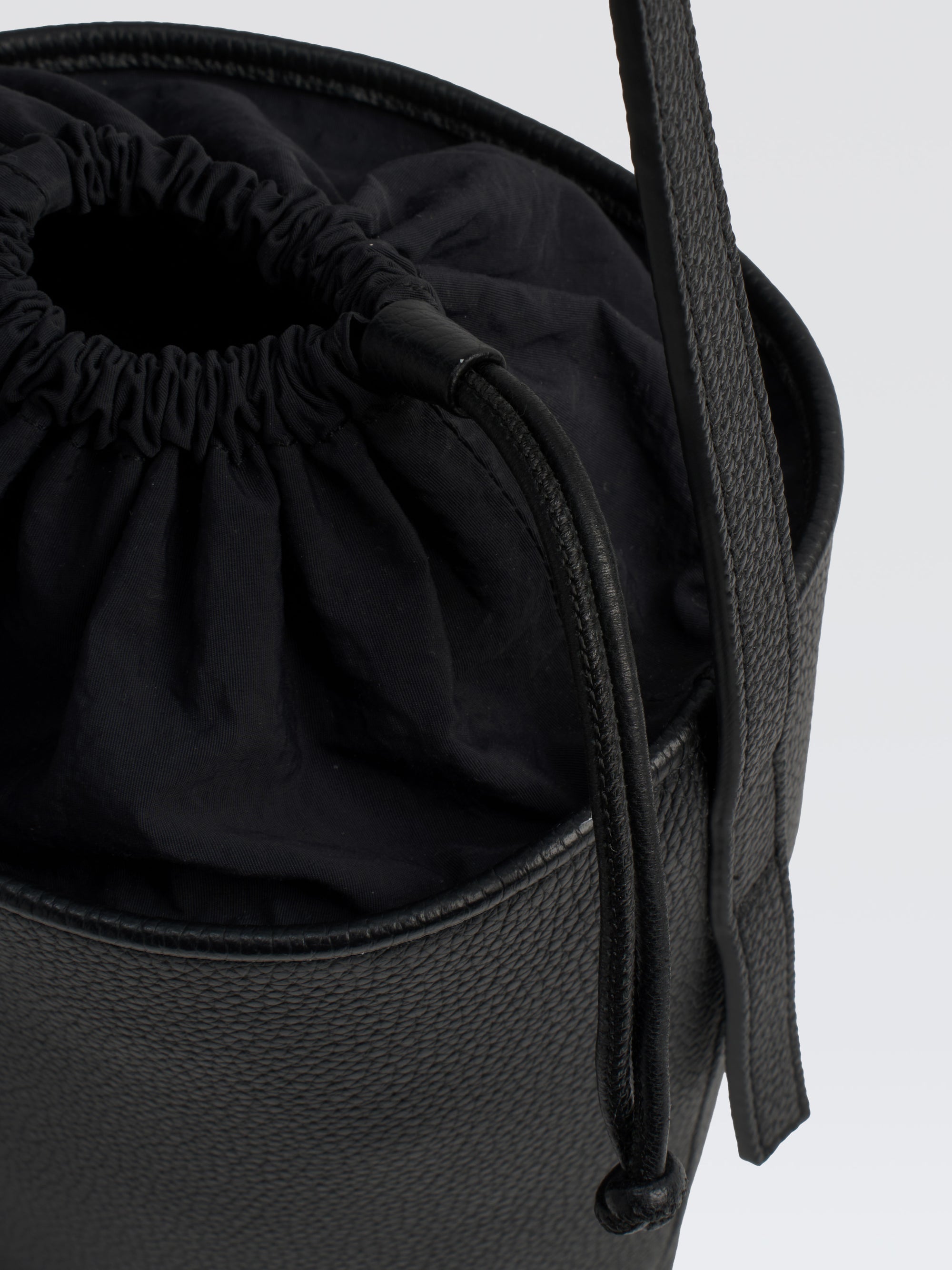 Mini Leather Bucket Bag