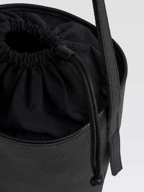 Mini Leather Bucket Bag
