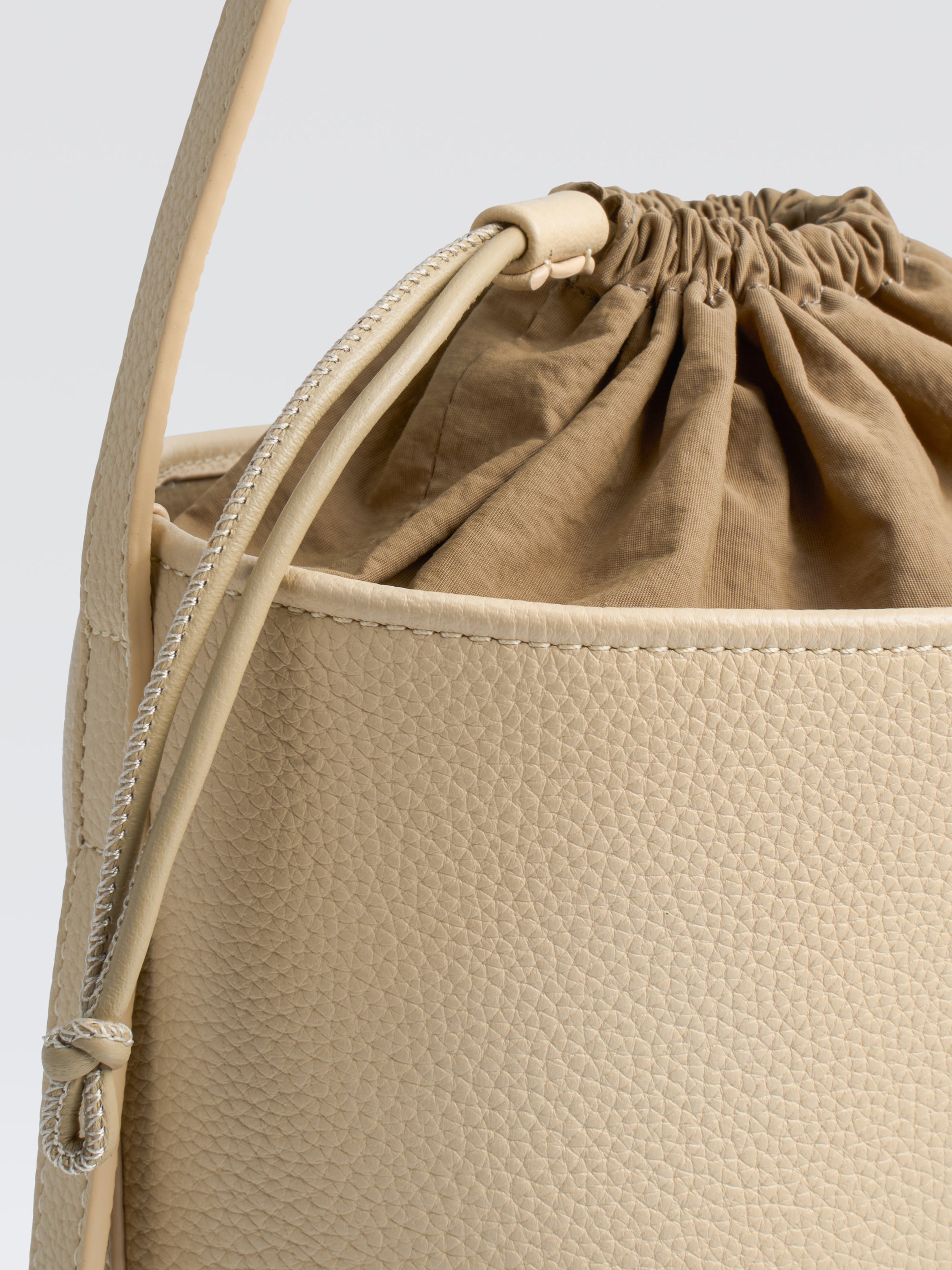 Mini Leather Bucket Bag