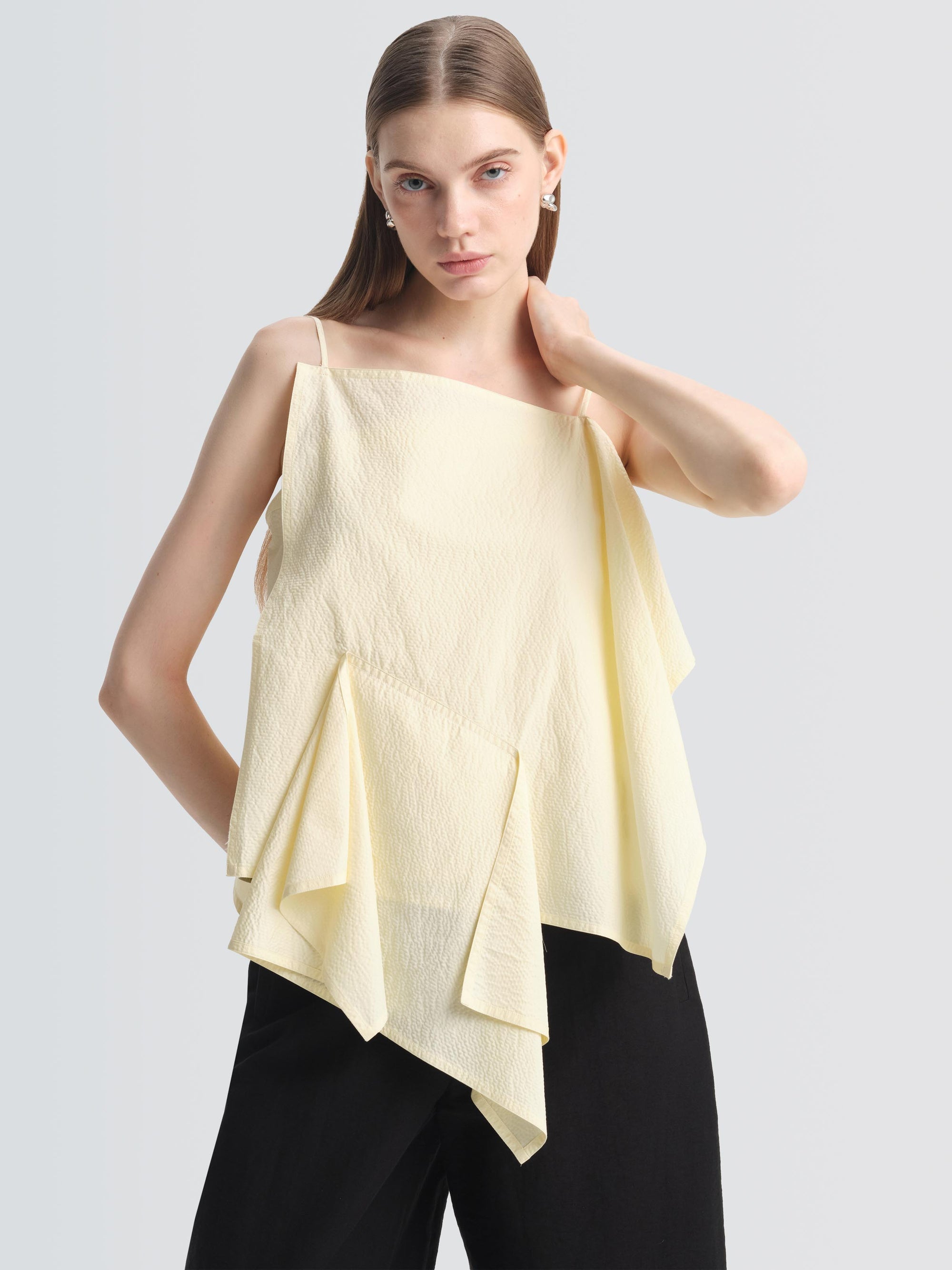 Seersucker Demi Top