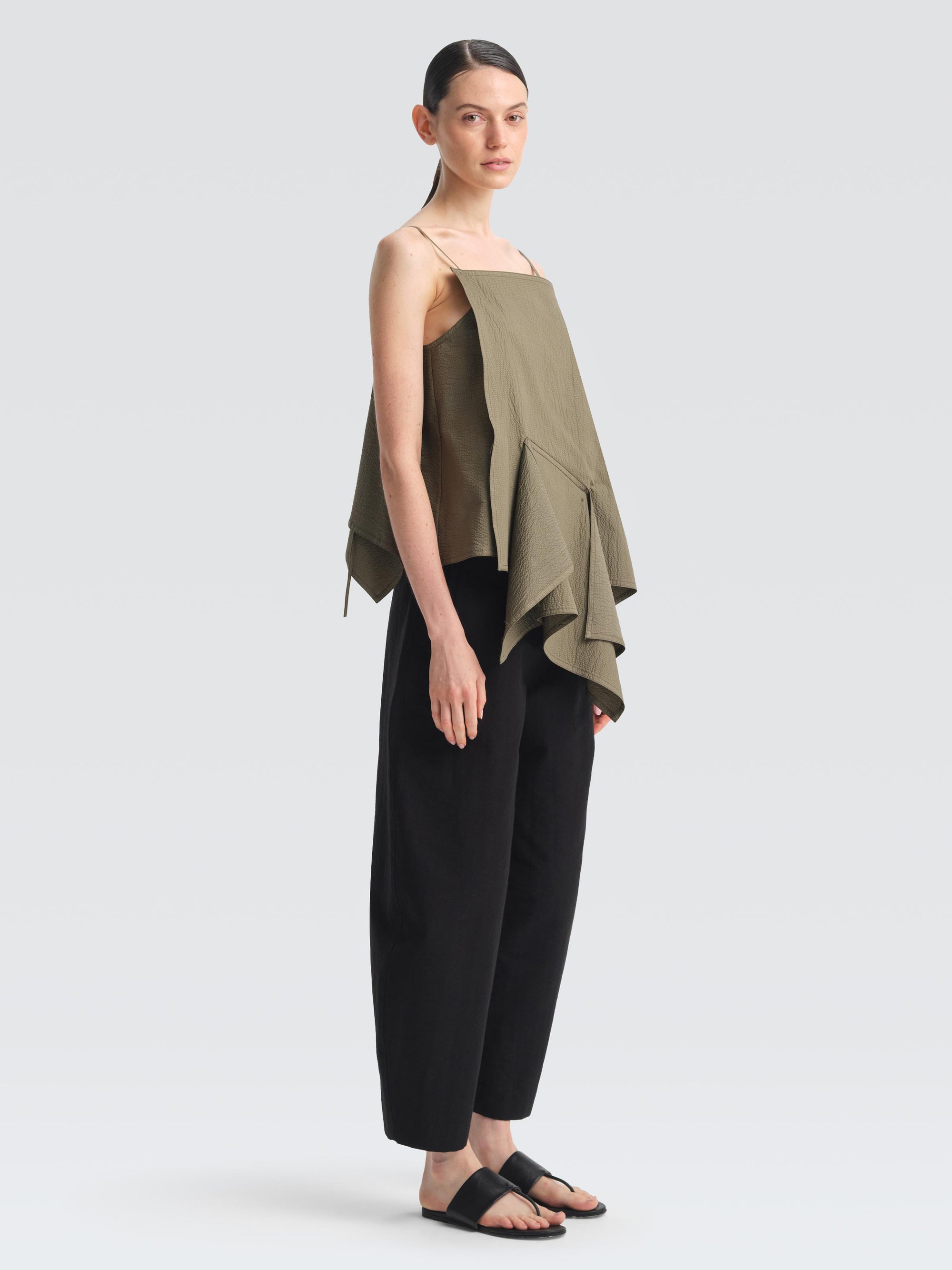 Seersucker Demi Top