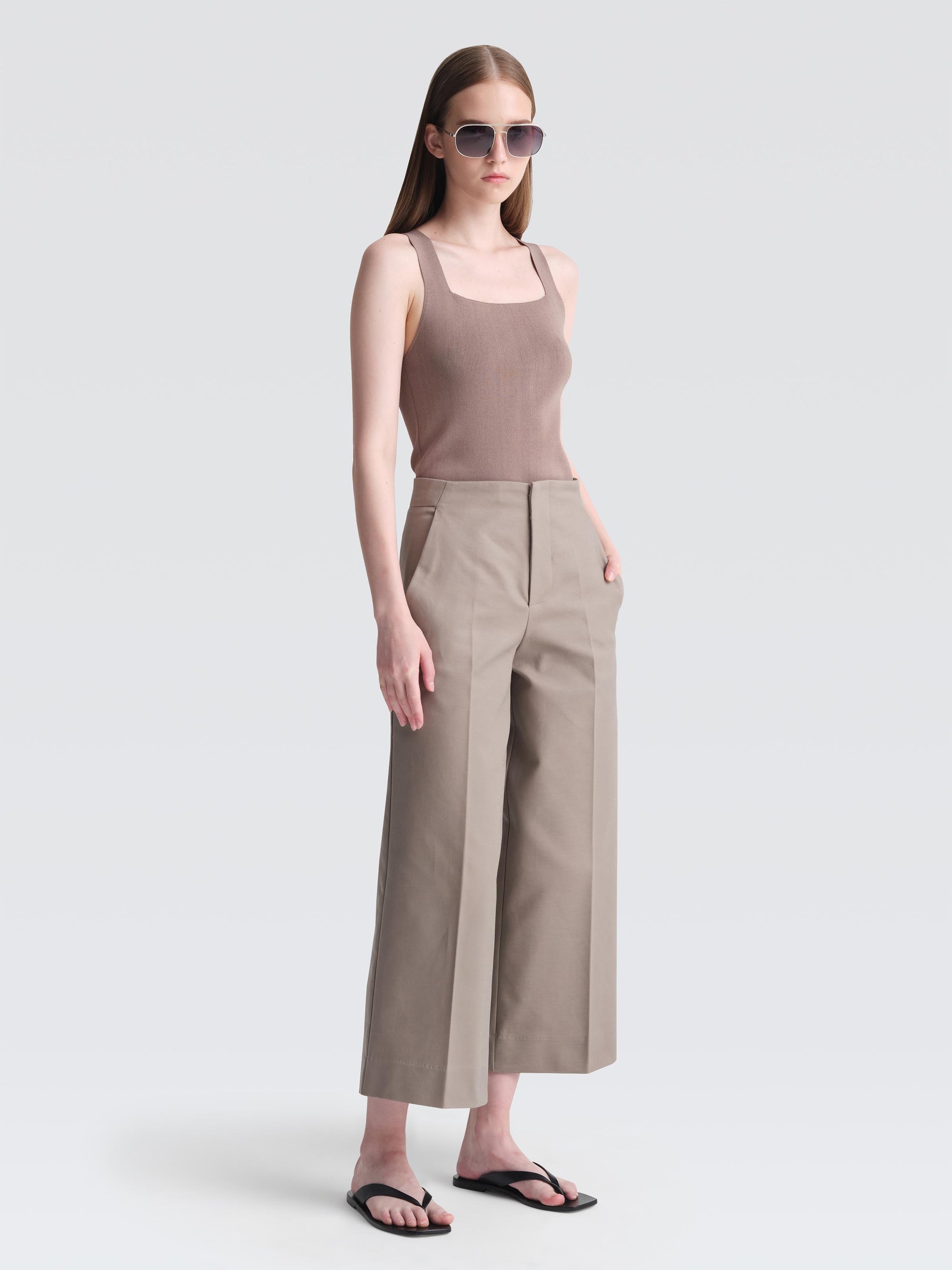 Bonded Cotton Leman Culottes