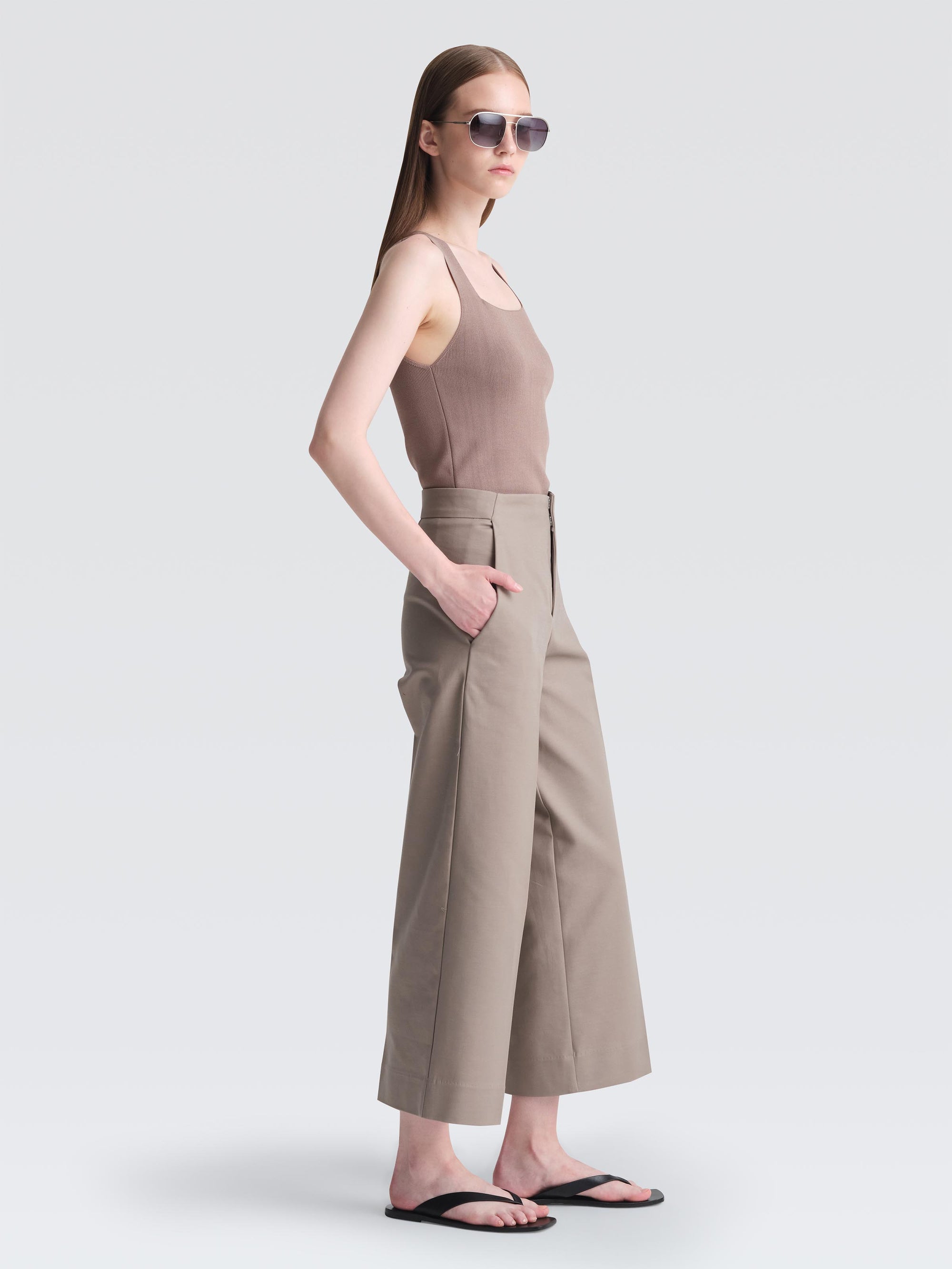 Bonded Cotton Leman Culottes