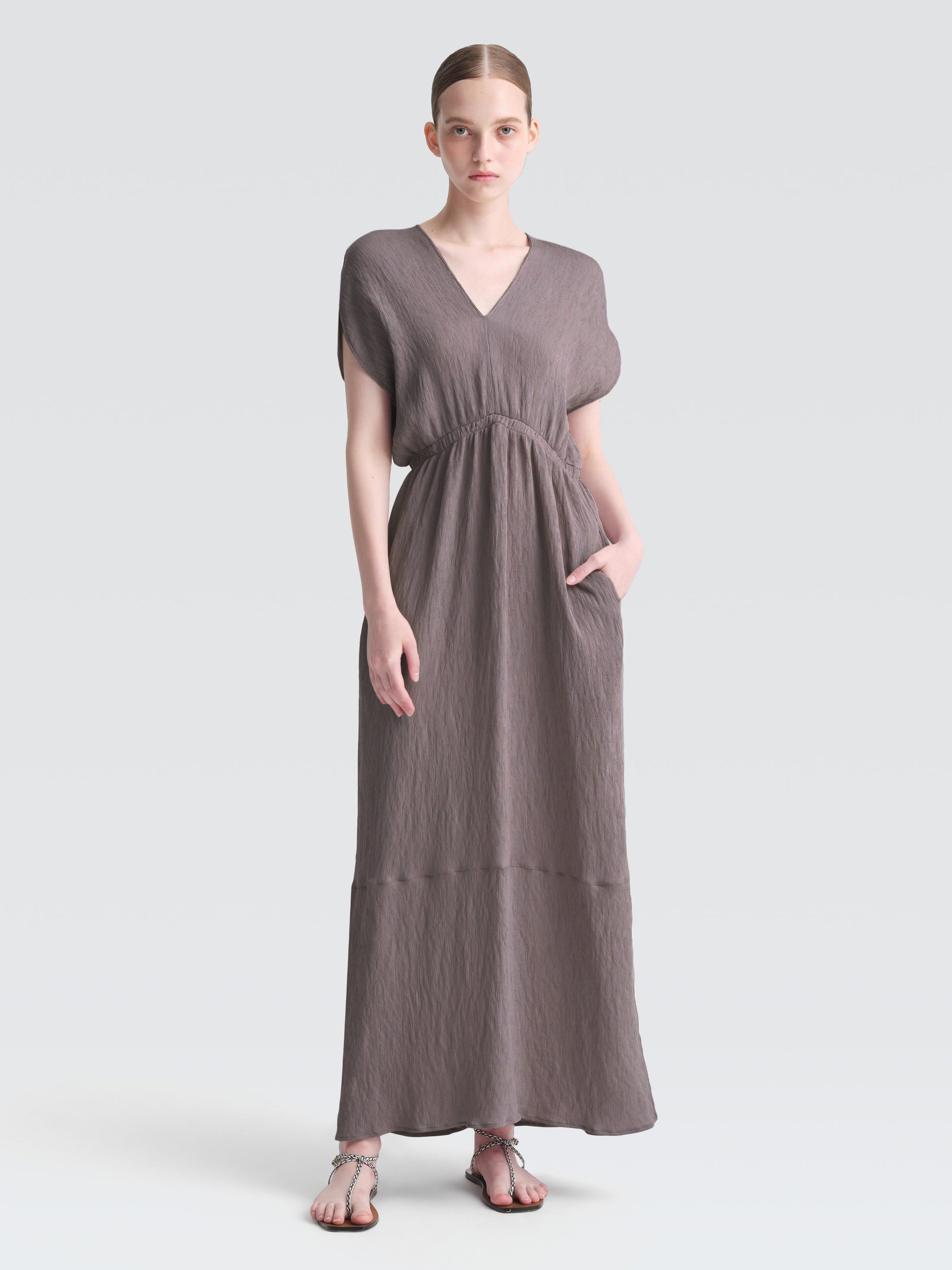 Crepe Plisse Nicoya Dress