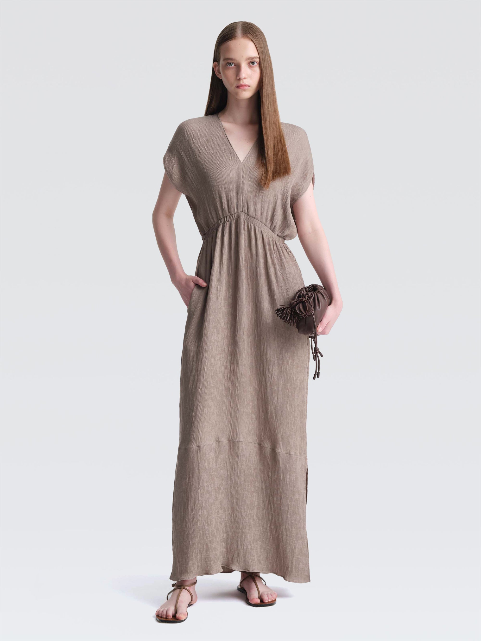 Crepe Plisse Nicoya Dress