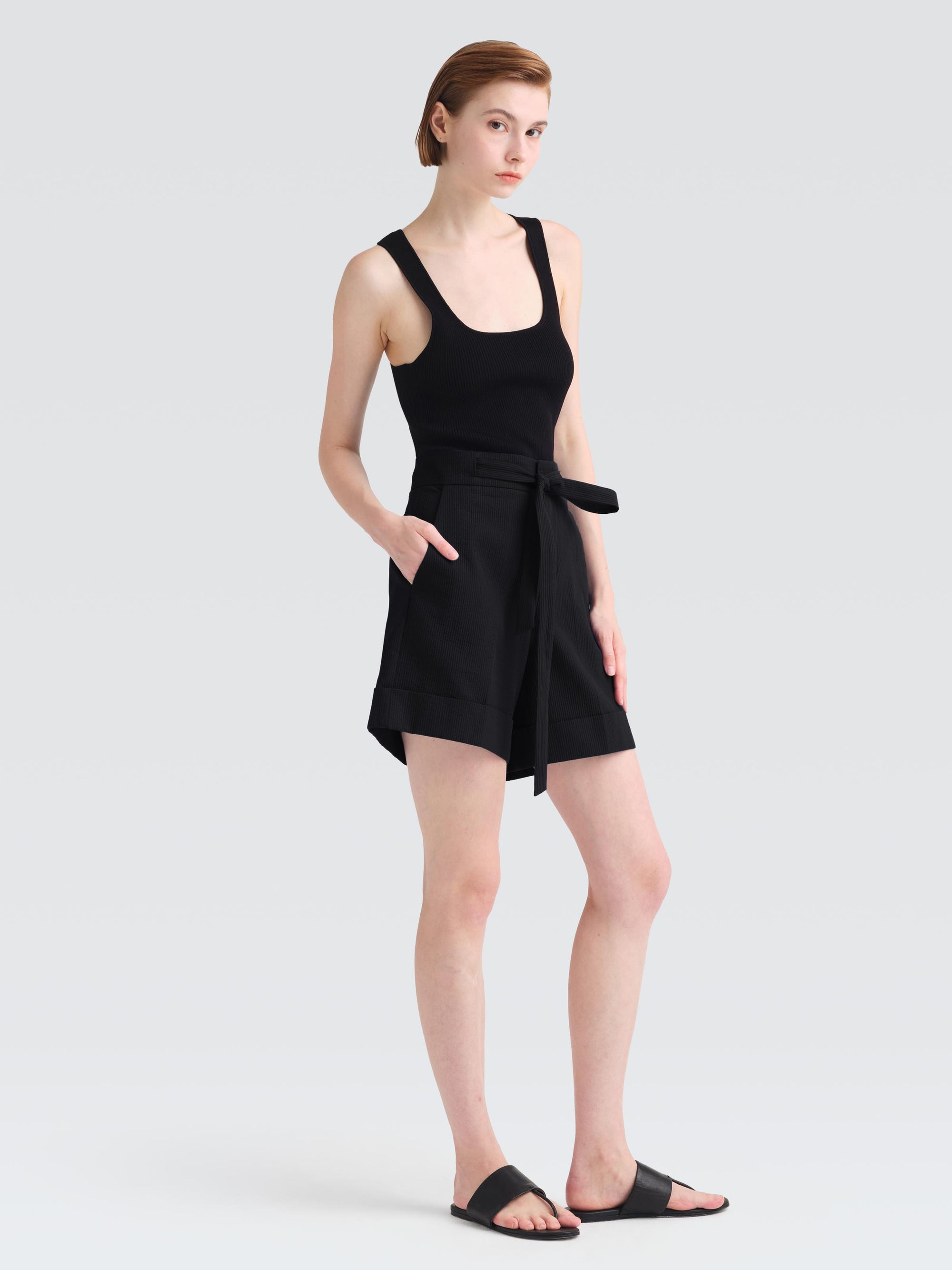 Corrugated Cotton Anslo Shorts