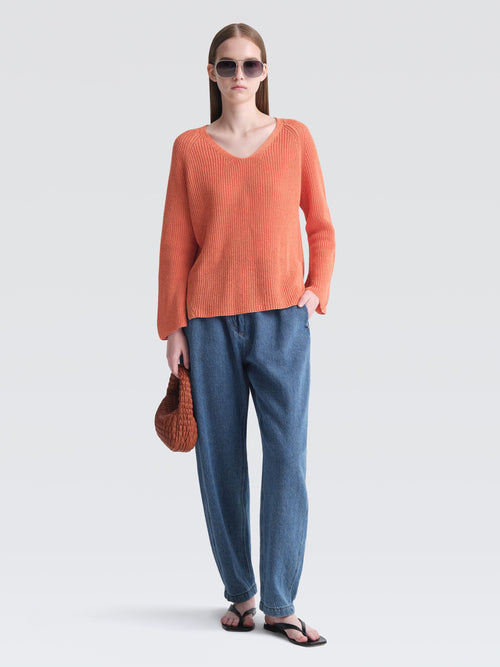 Row Linen Knit Pullover w/camisole