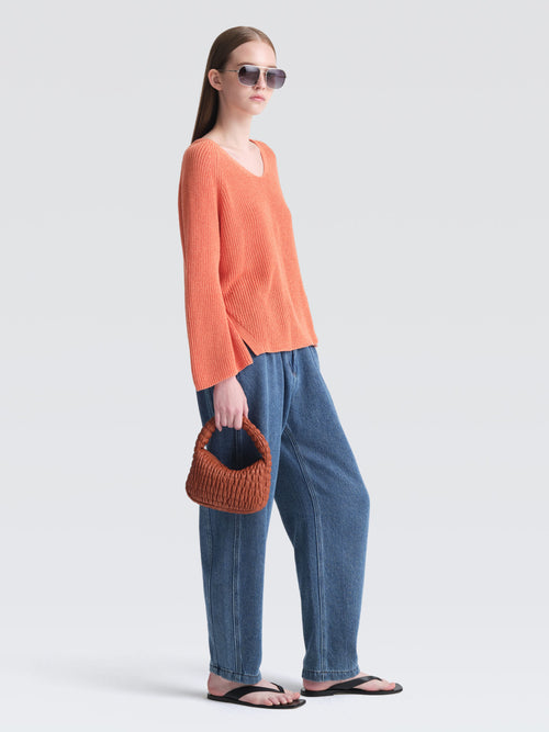 Row Linen Knit Pullover w/camisole