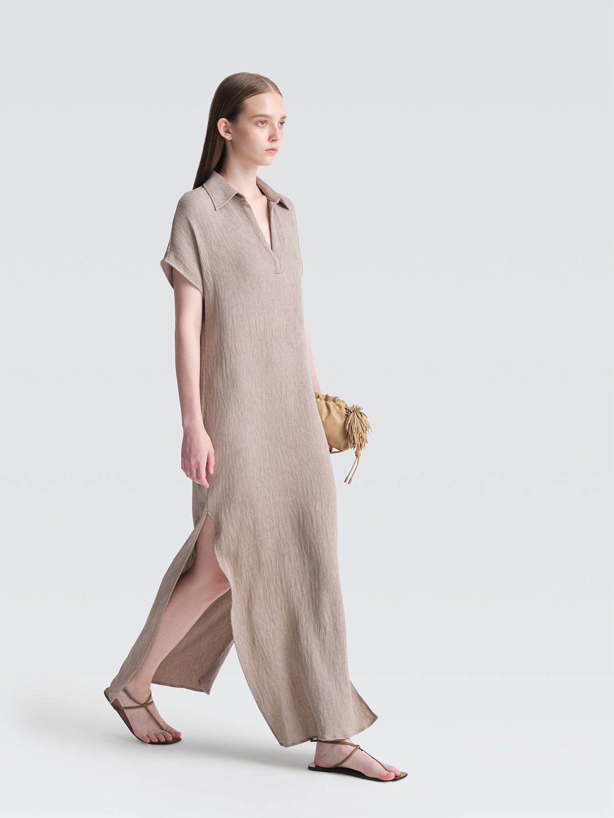 Crepe Plisse Lacoste Dress