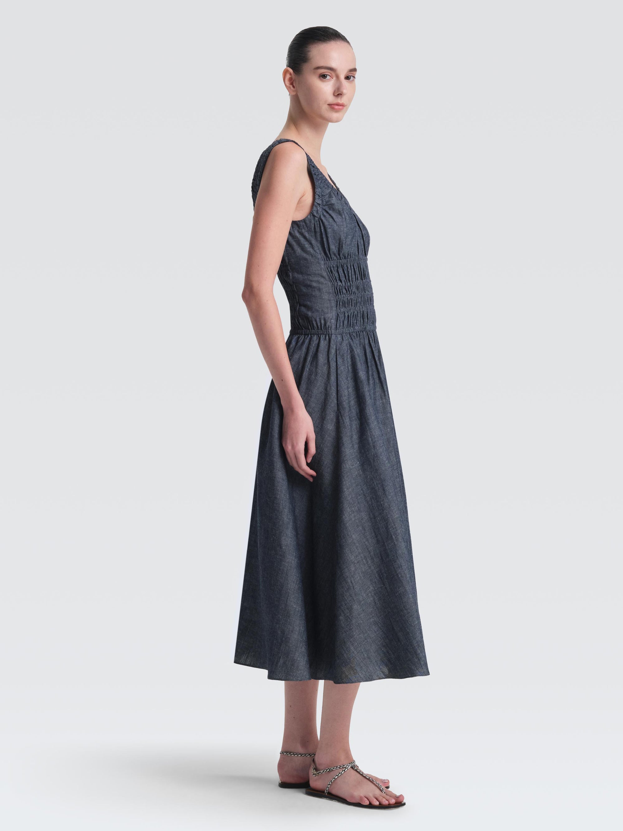 Linen Denim Annabelle Dress
