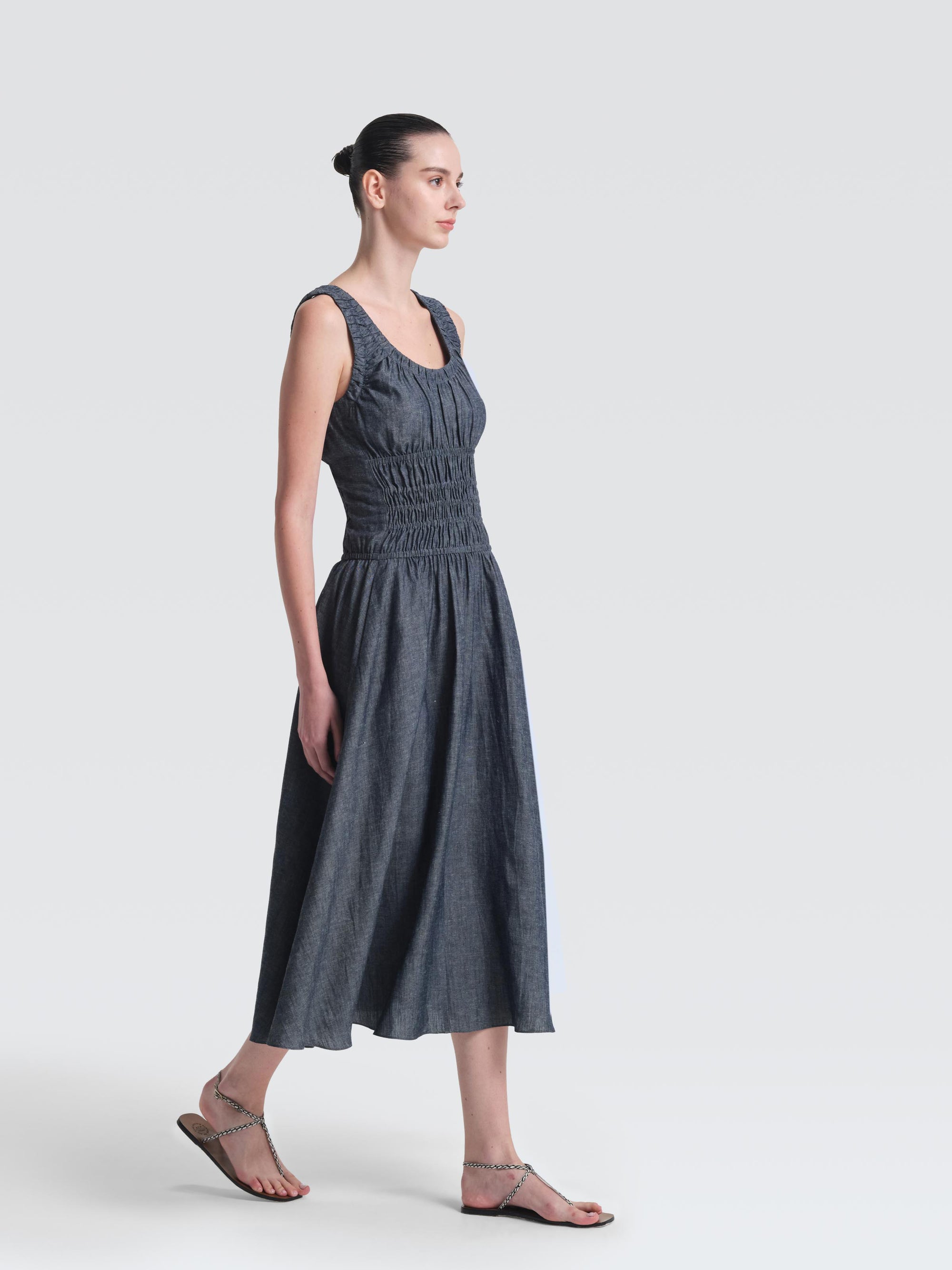 Linen Denim Annabelle Dress