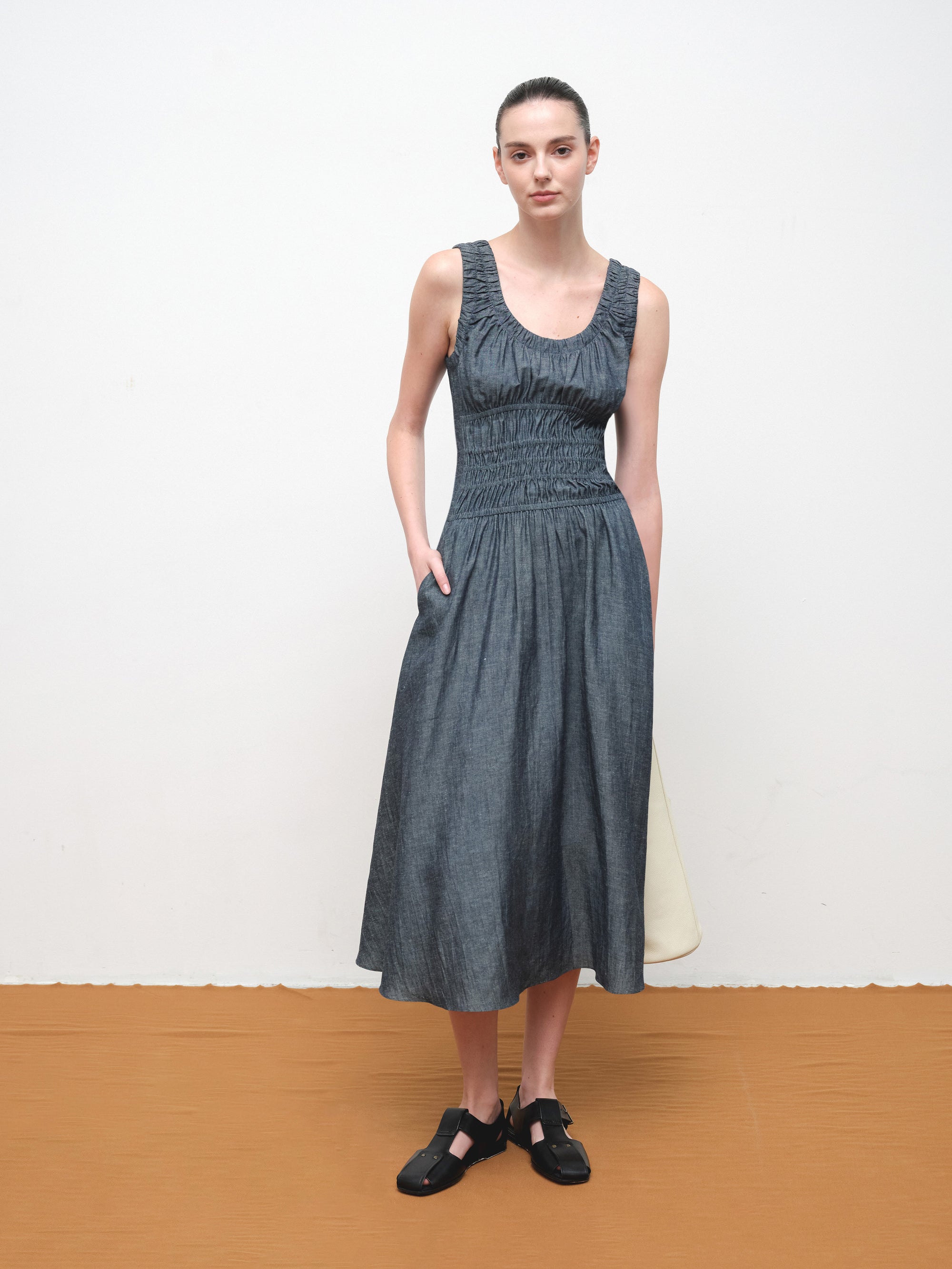 Linen Denim Annabelle Dress