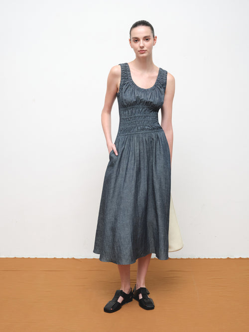 Linen Denim Annabelle Dress