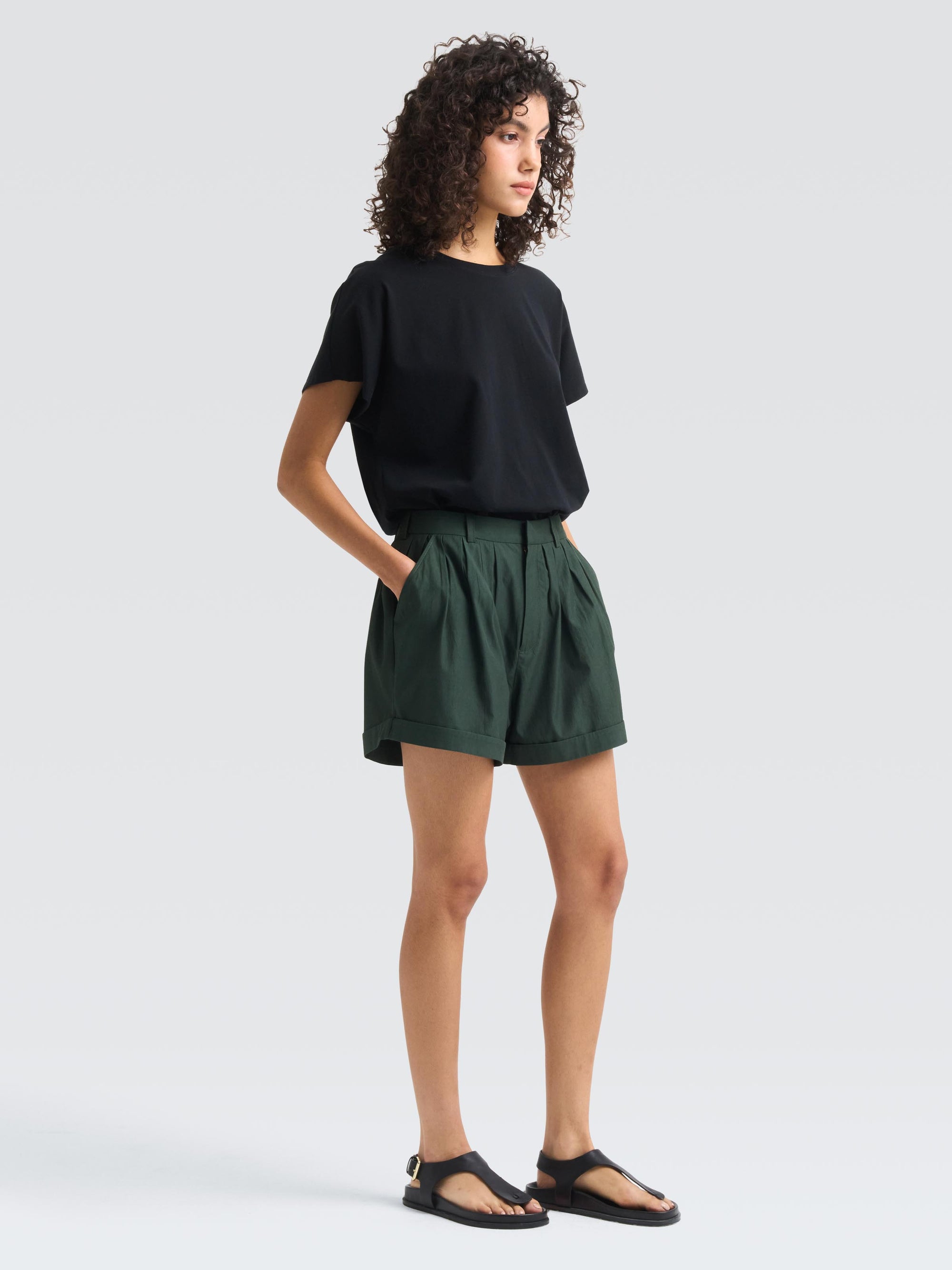 Cotton Gabardine Sophie Shorts