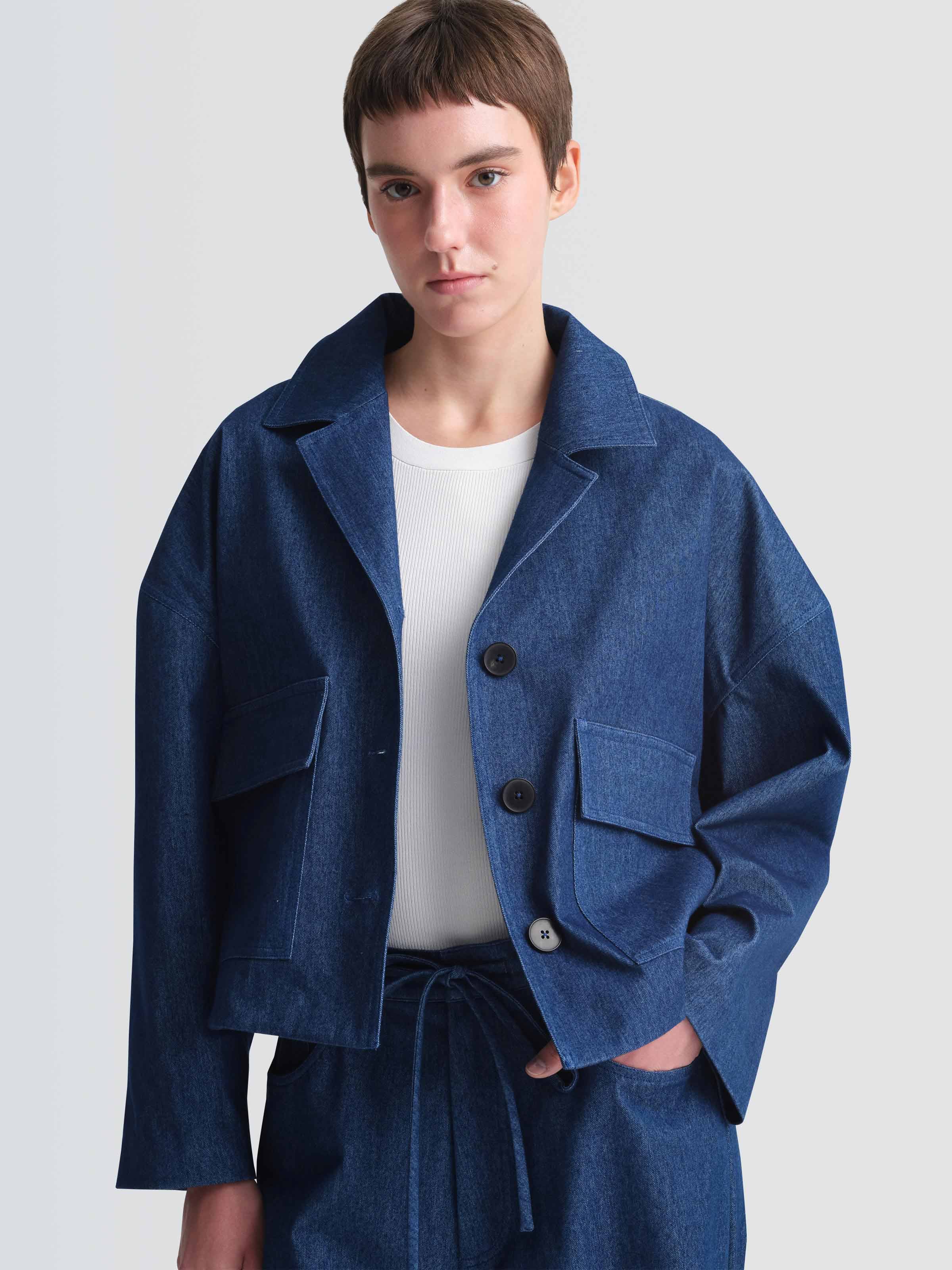 CASEY CASEY - CASEY CASEY ケイシー ケイシー VESTE ORSAN JACKET シャンブレーデニムジャケット 12FV124 インディゴブルー M CASEY ケイシー VESTE ORSAN JACKET シャンブレーデニム