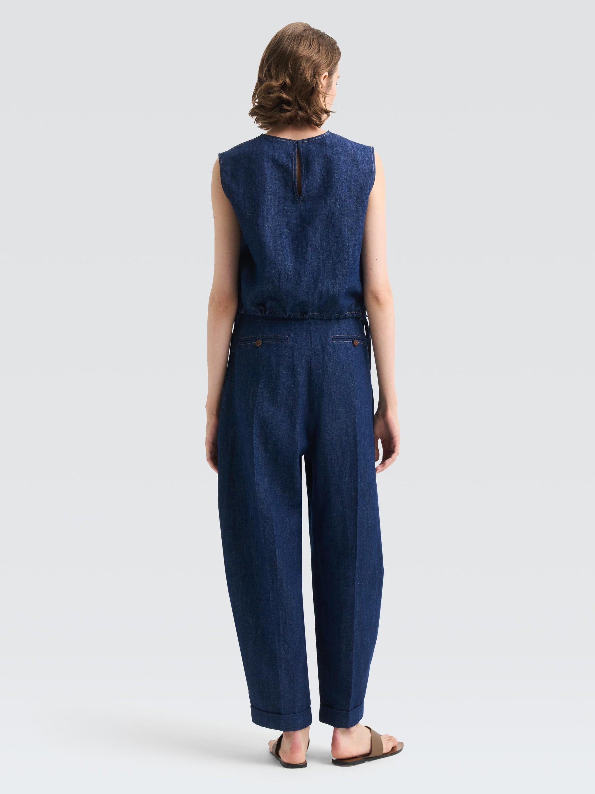 Denim Tish Top
