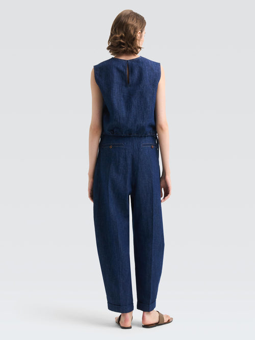 Denim Tish Top