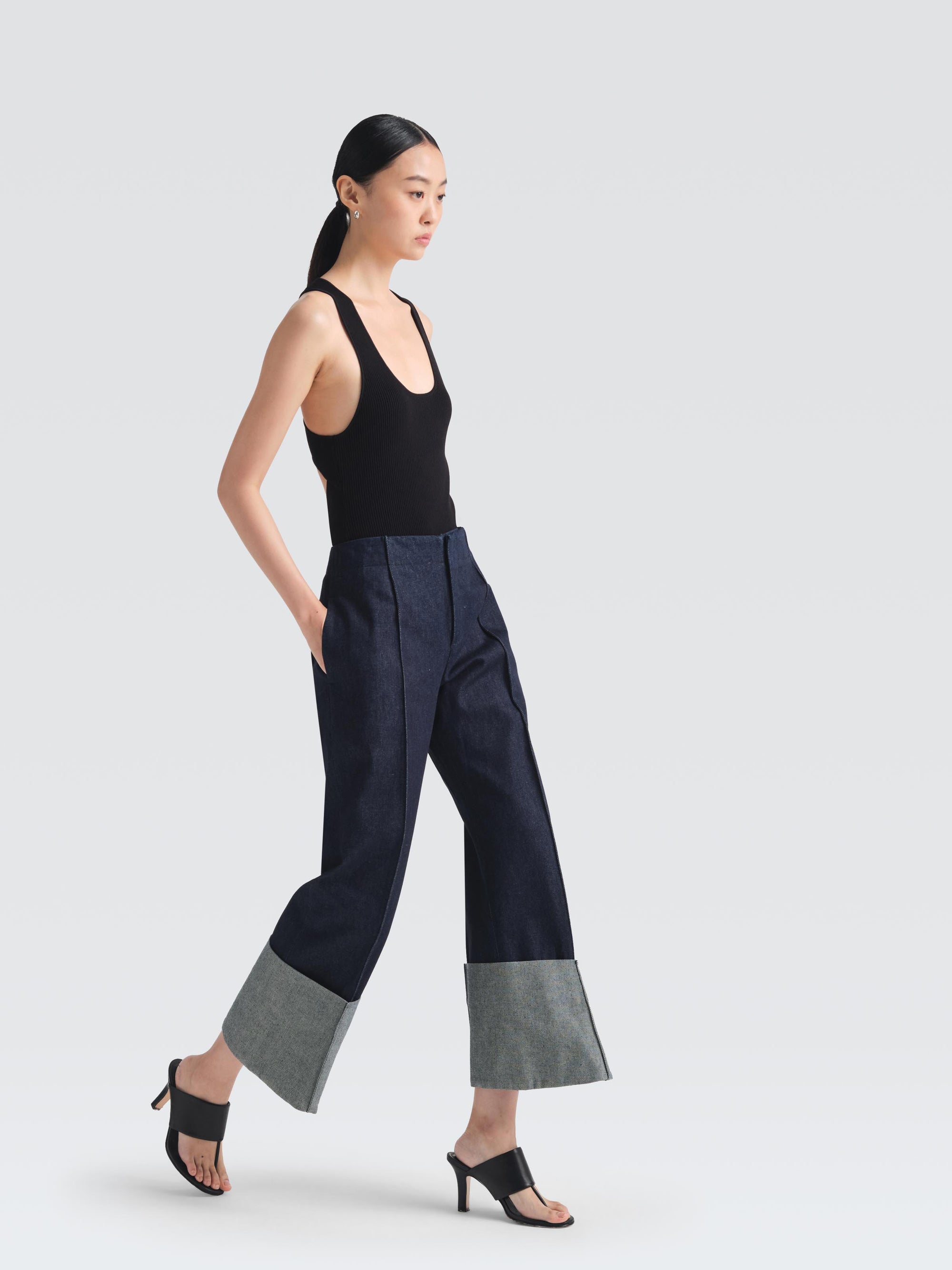Denim Blazy Pants