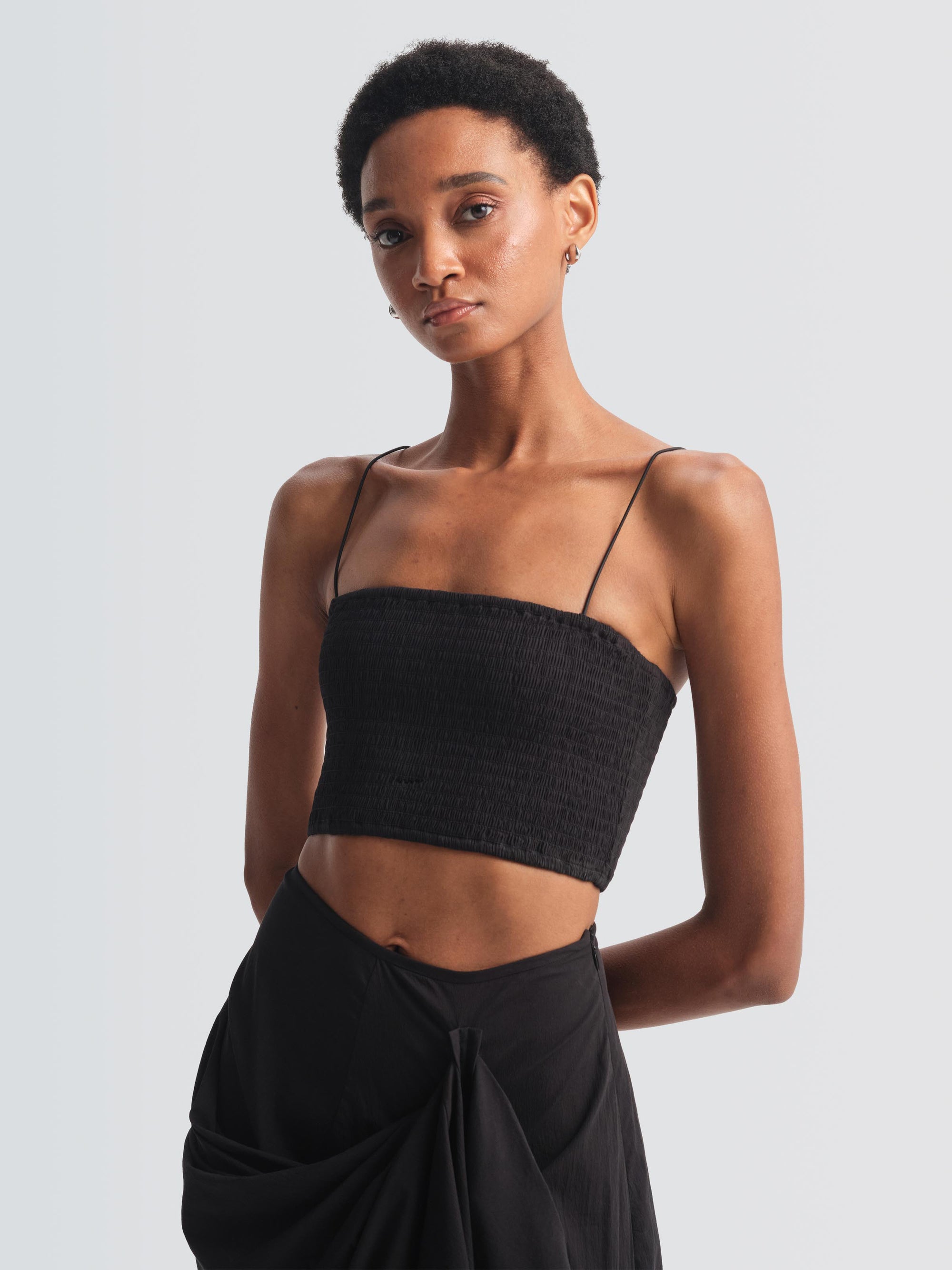 Stretch Cotton Bandeau Top