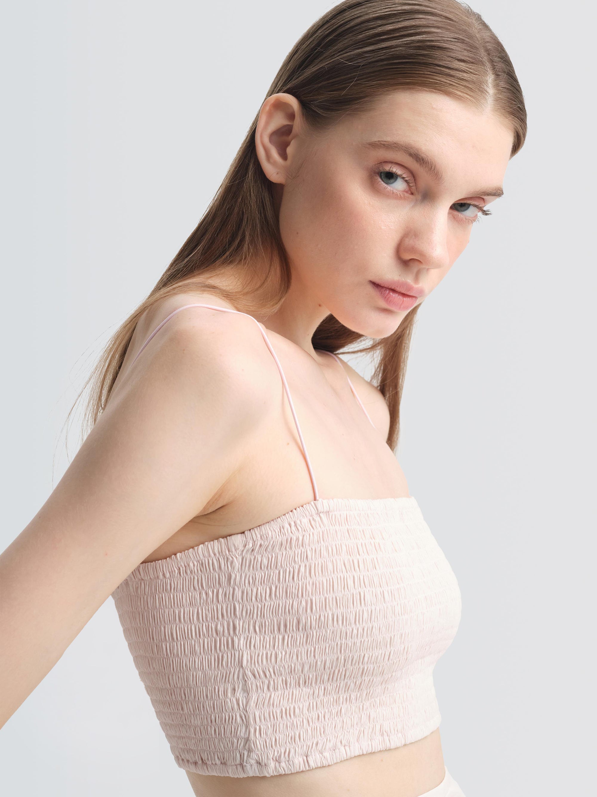 Stretch Cotton Bandeau Top