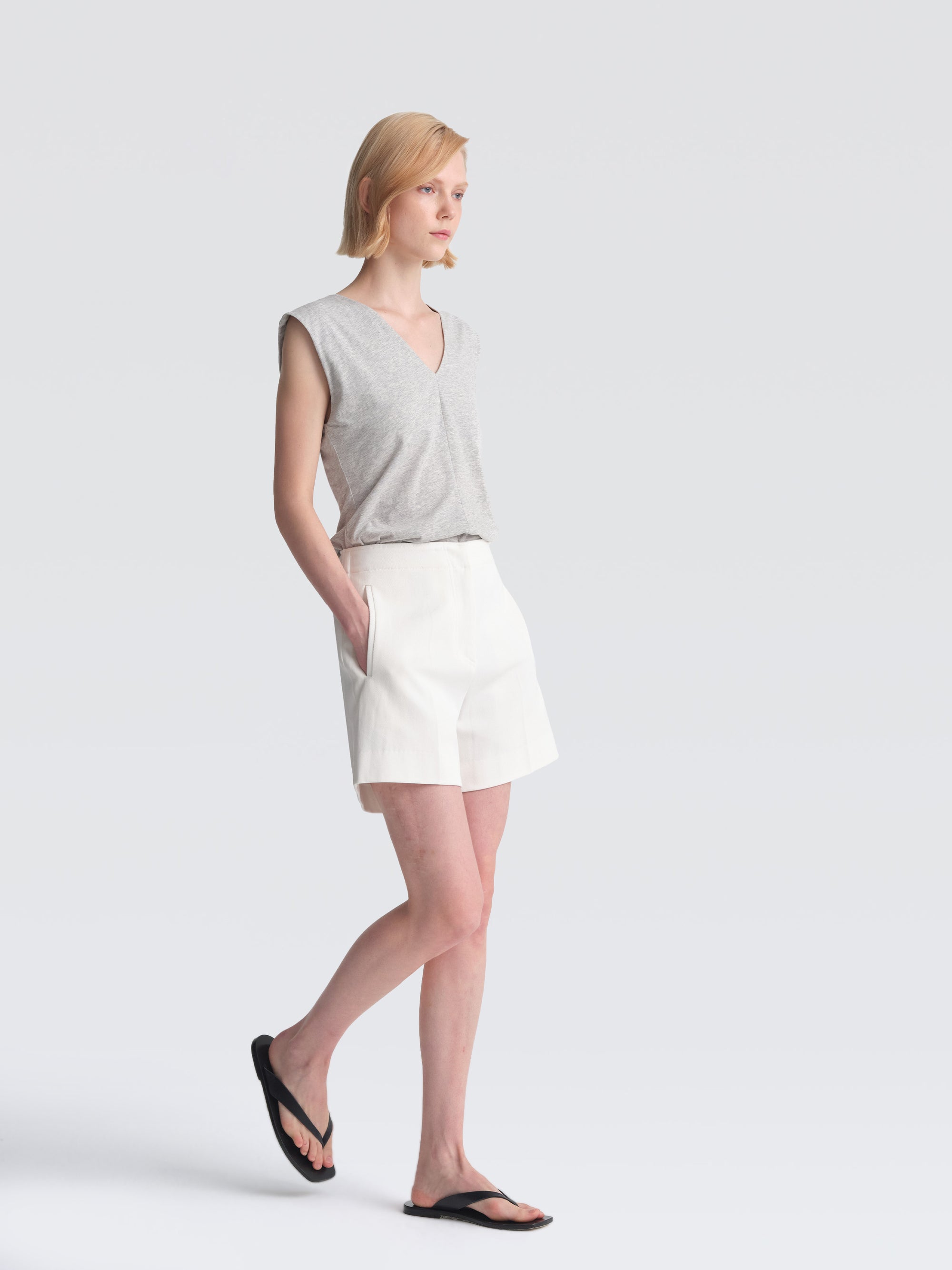Cotton Twill Fitch Shorts