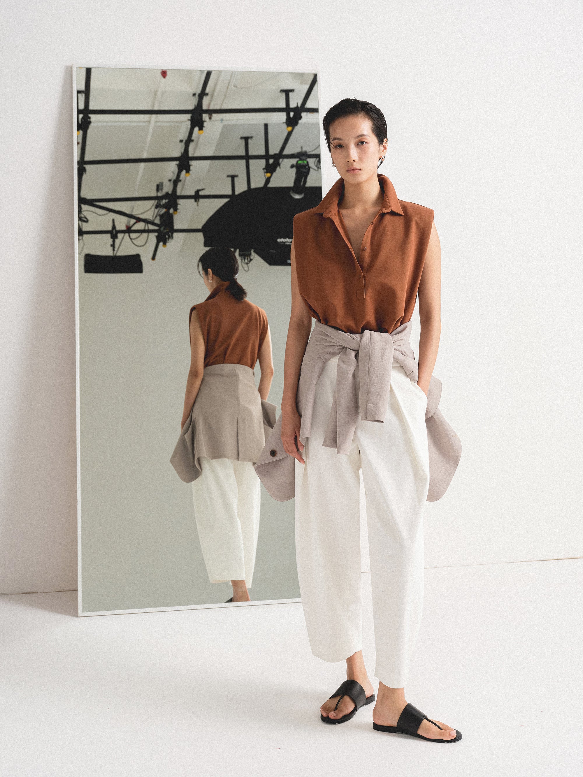 Cotton Pique Polo Top