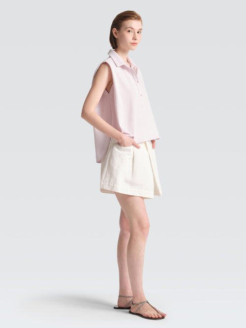 Cotton Pique Polo Top