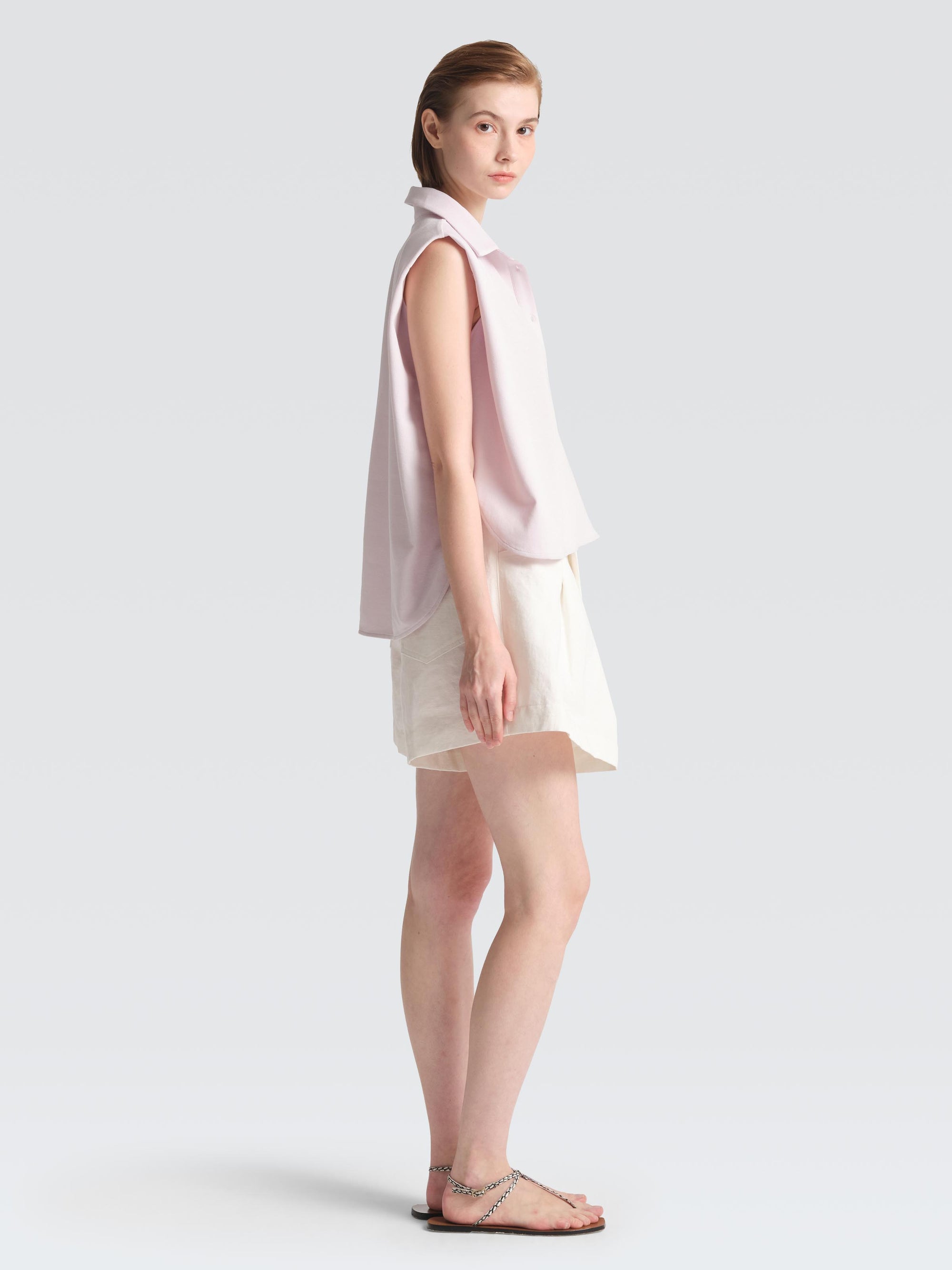 Cotton Pique Polo Top