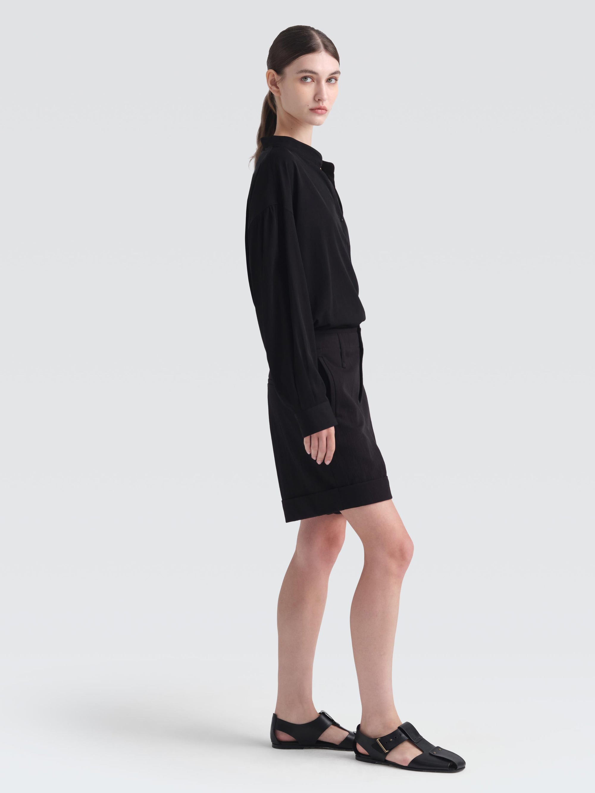 Cotton Gabardine Bo Shorts