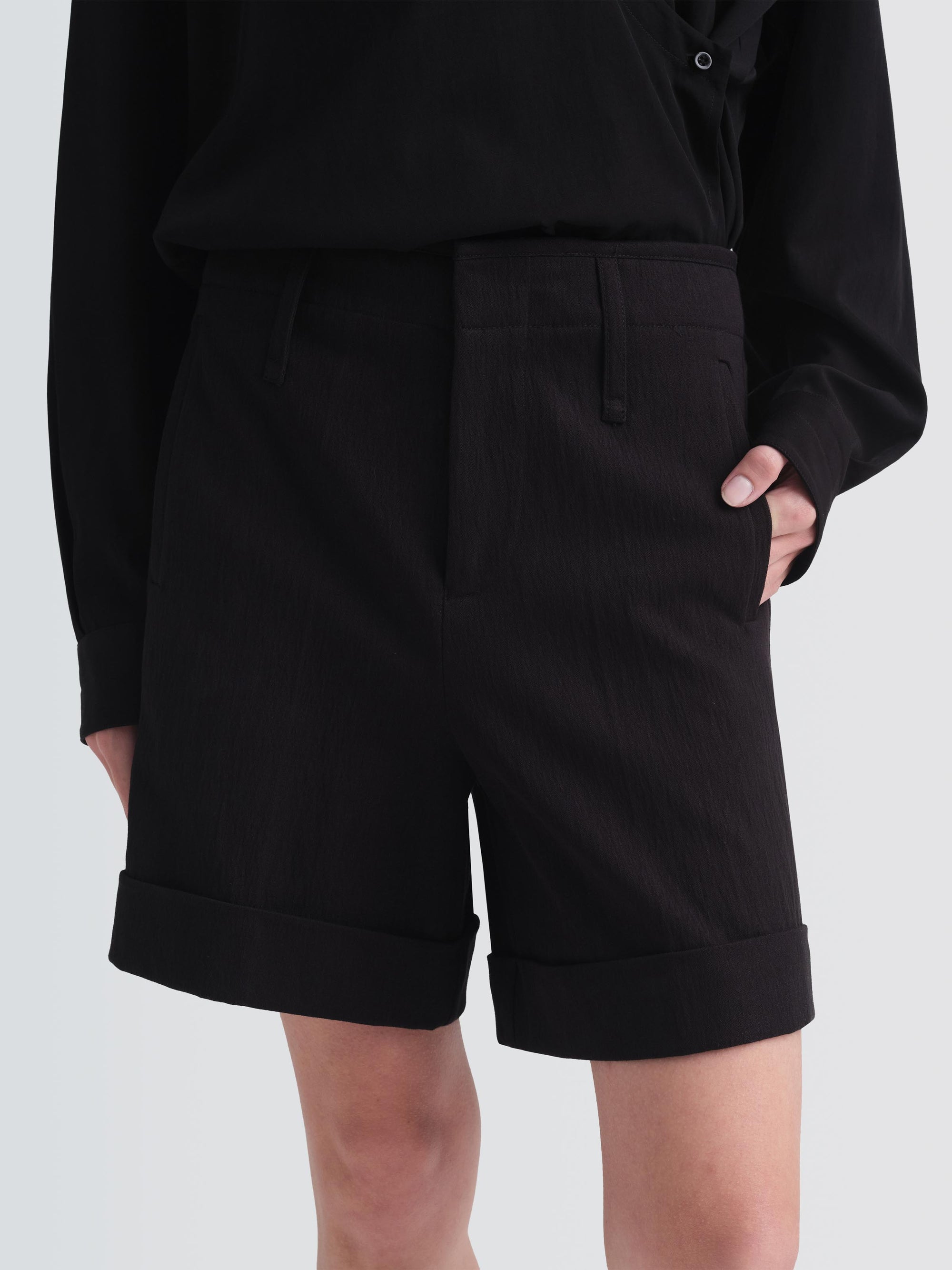 Cotton Gabardine Bo Shorts